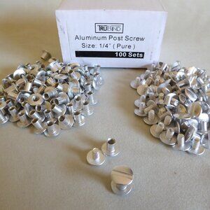 NEW .25” ALUMINUM POST SCREW BOOK BINDING HOLE PUNCH BINDERY POSTS 100 SETS